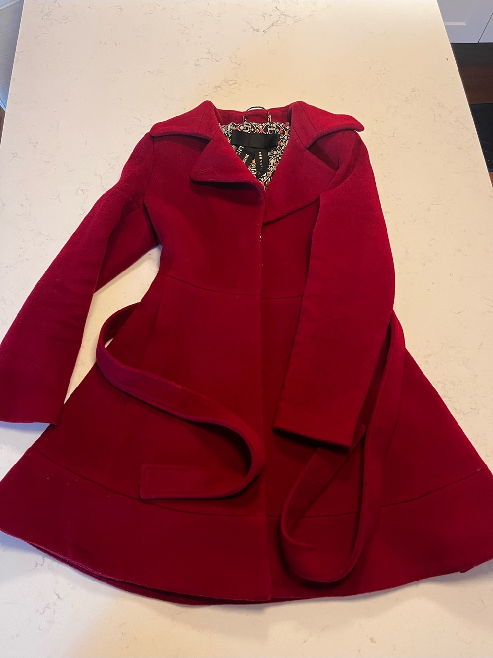 niniSHARE COUTURE Red Coat Size Medium Good Condition Designer Boutique - Picture 11 of 15